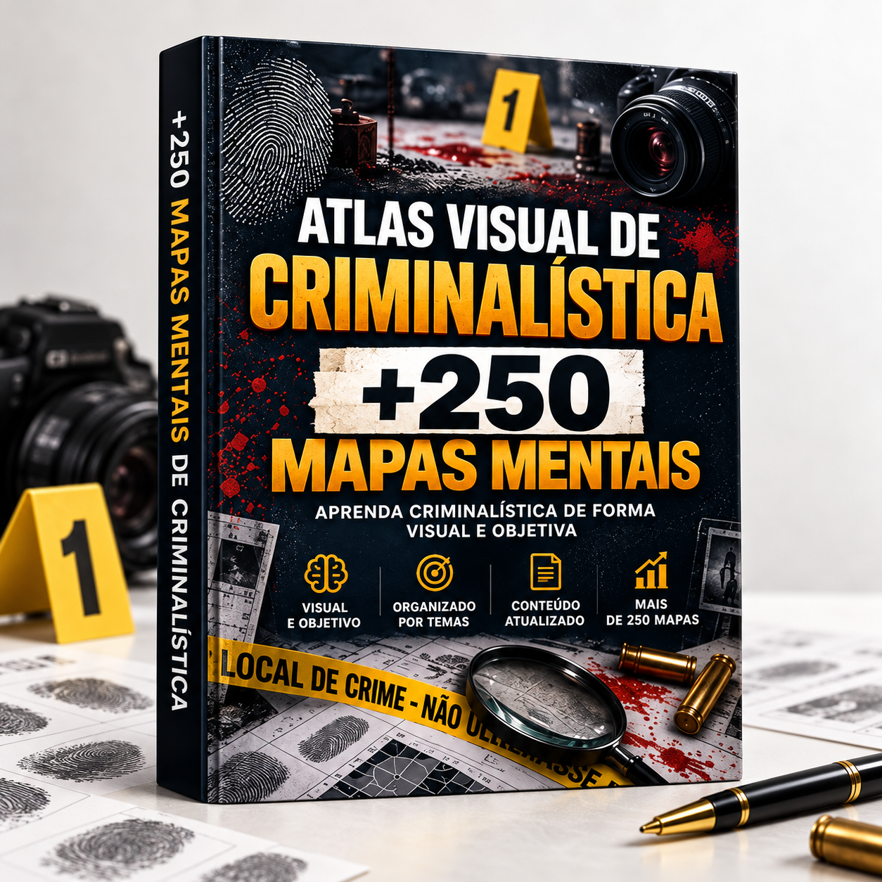 Atlas Visual de Criminalística - +250 Mapas Mentais